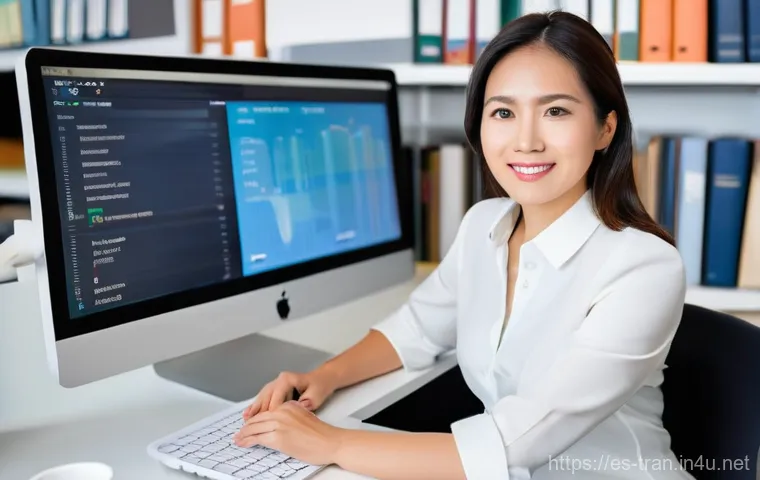 통역사 이직 성공률 높이는 법 - **Prompt:** A highly skilled female translator, in her mid-30s, with an intelligent and focused expr...