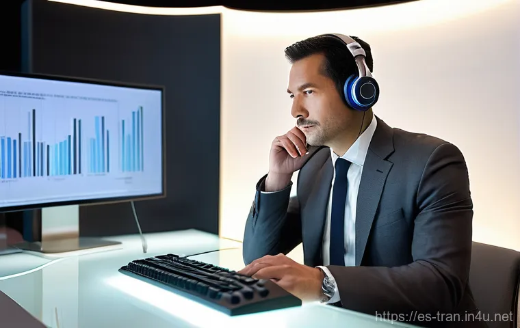 통역사 현장 에티켓 - **A Professional Interpreter's Poise**
    "A sophisticated and confident female interpreter in her ...